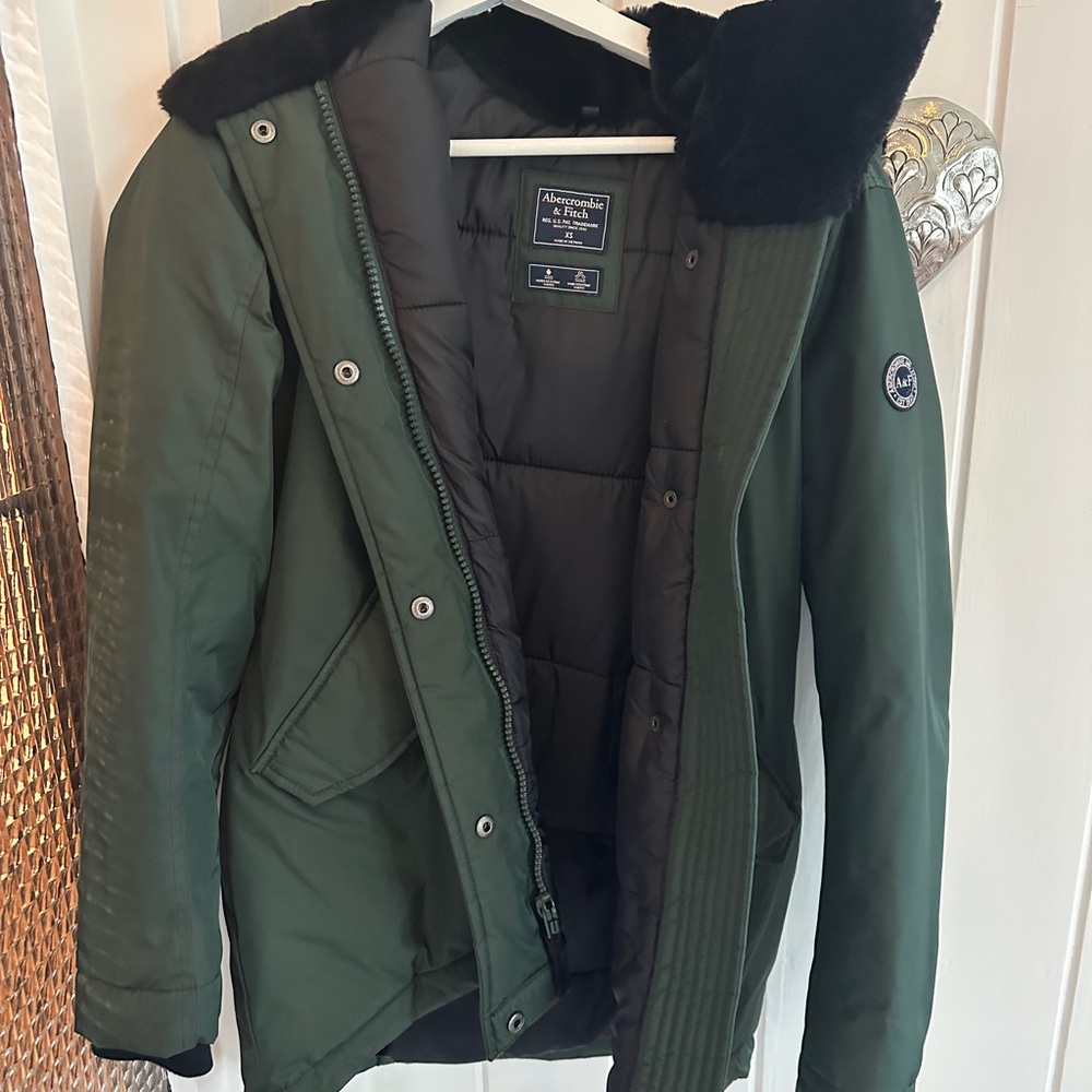 Abercrombie & Fitch Green and Black Jacket